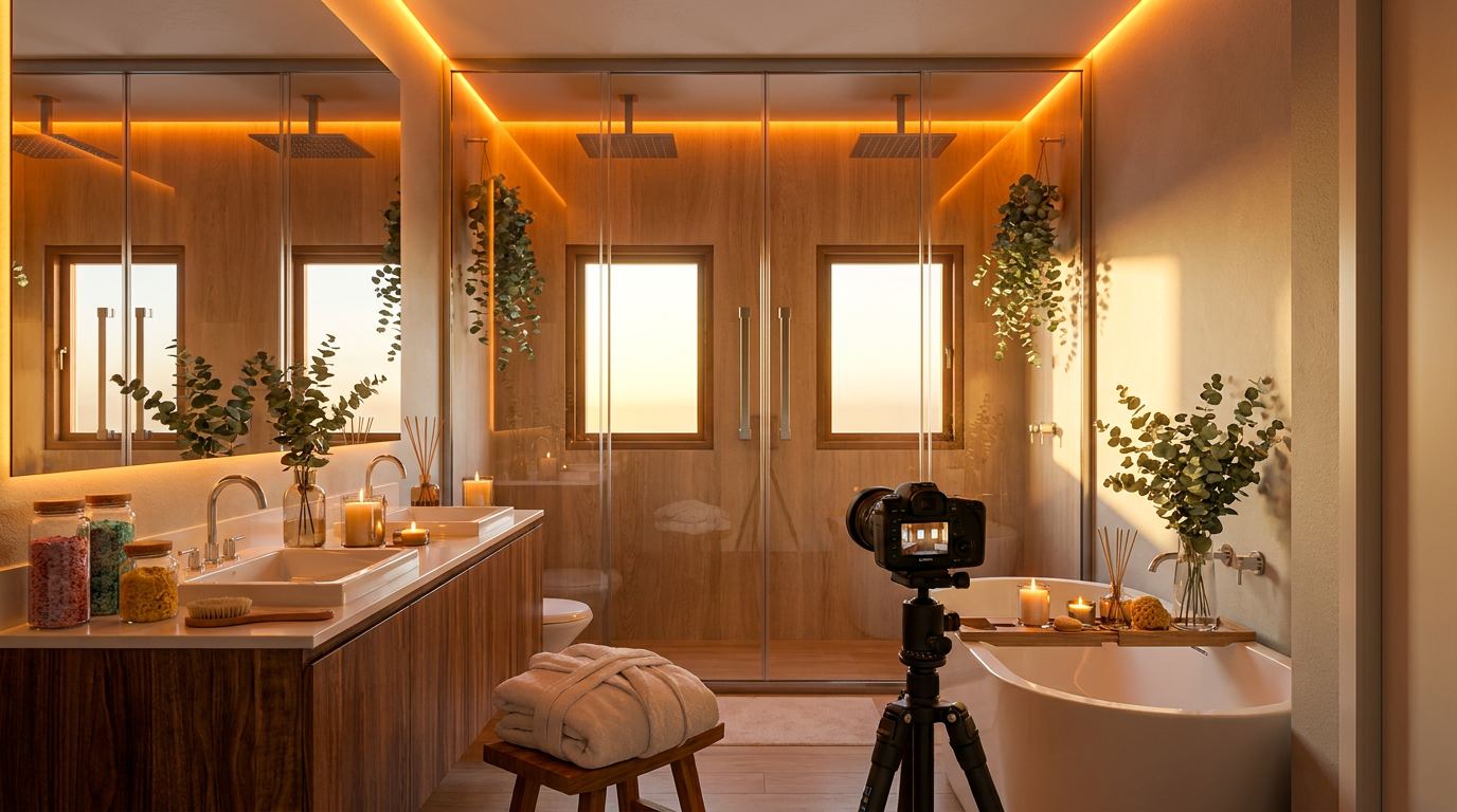 Banheiro master como spa wellness
